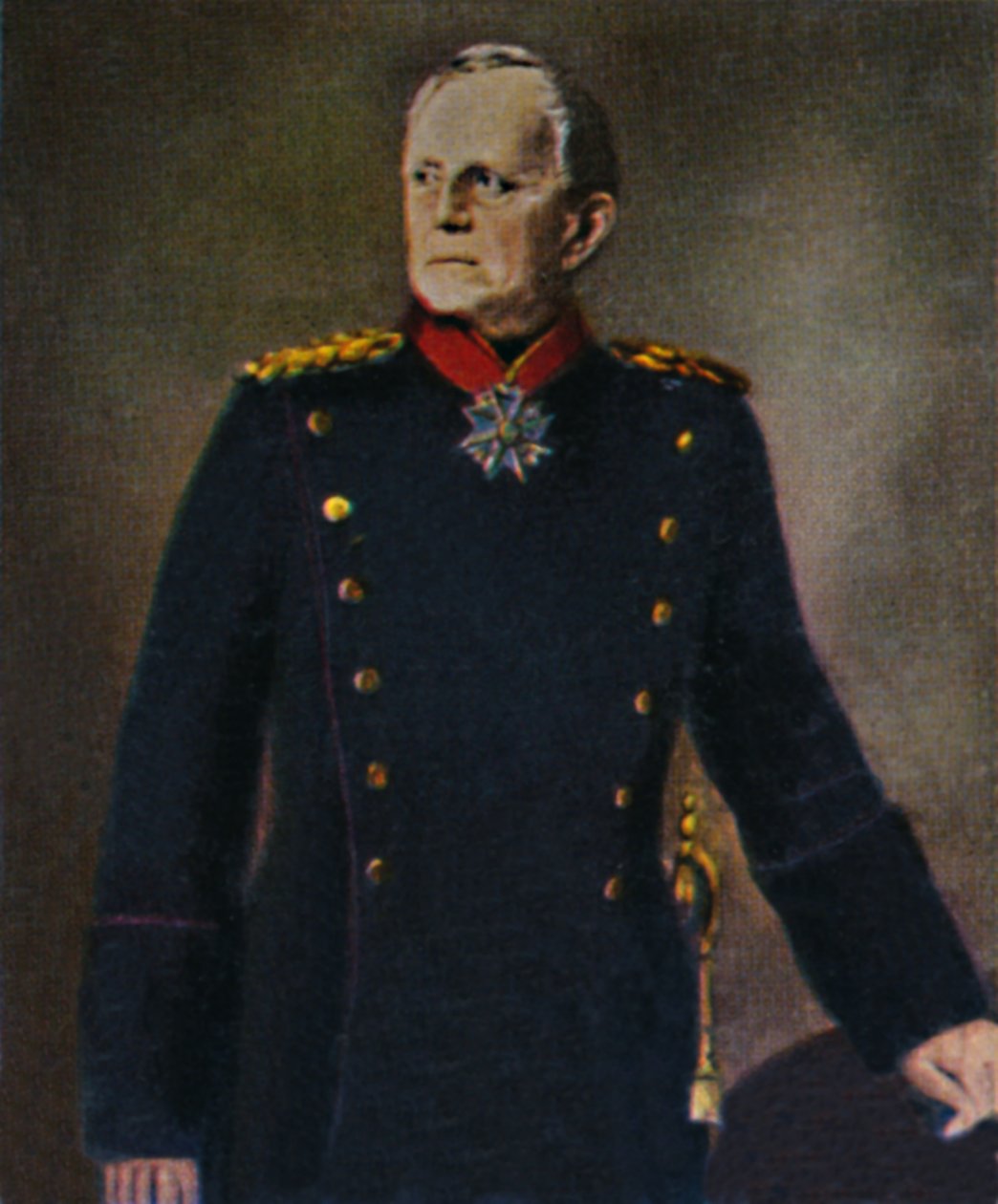 Helmuth von Moltke 1800-1891. - Maleri av Lenbach, 1934. av Unbekannt