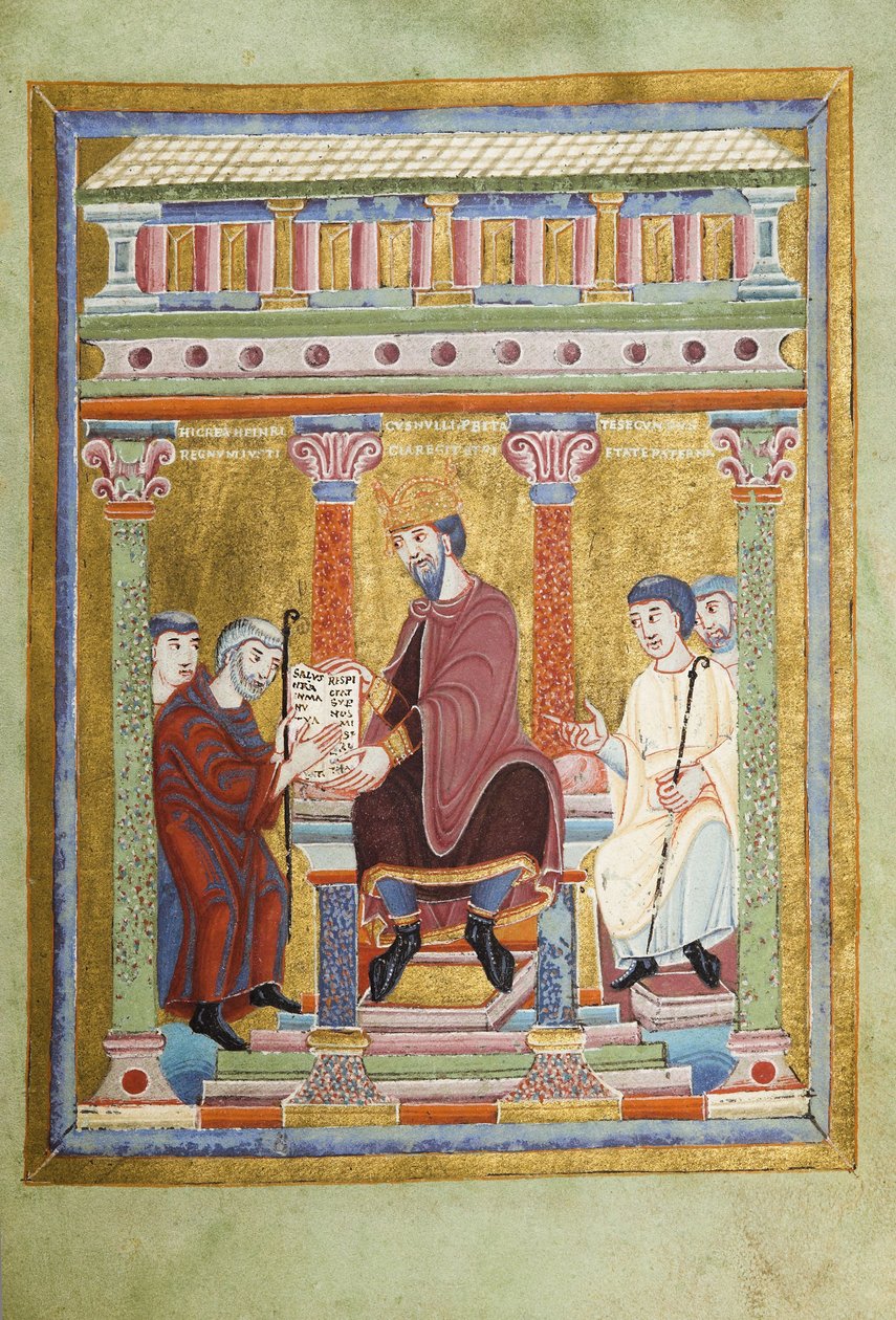 Henry III, den hellige romerske keiser Evangelarium for Henry III, 10391043 av Unbekannt