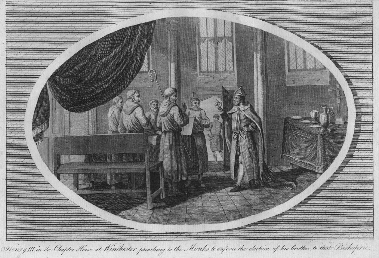 Henry III i kapittelhuset ved Winchester Cathedral, 1250 1793 av Unbekannt