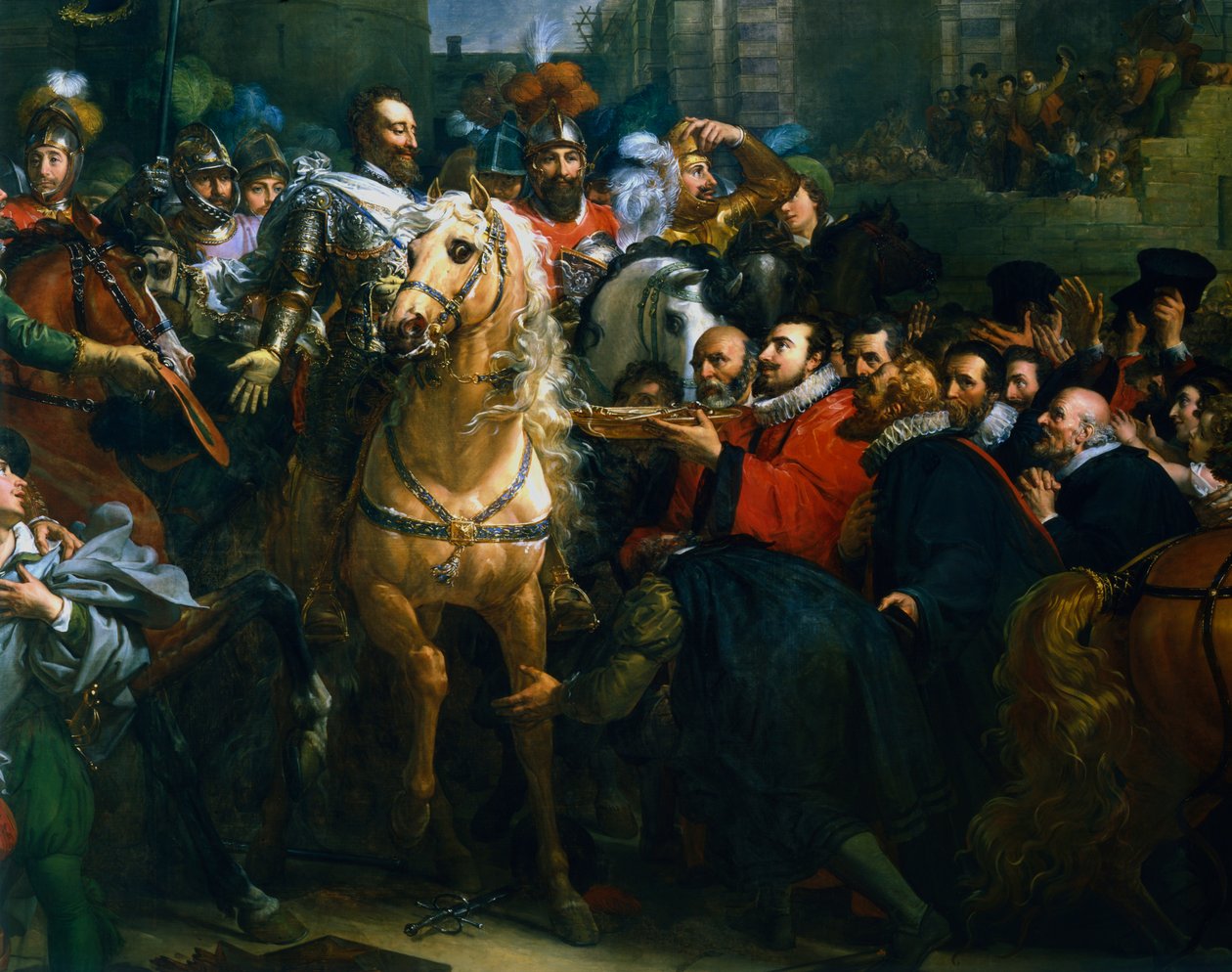 Henrik IV av Frankrike på vei inn i Paris, 22. mars 1594 1800-tallet av Unbekannt