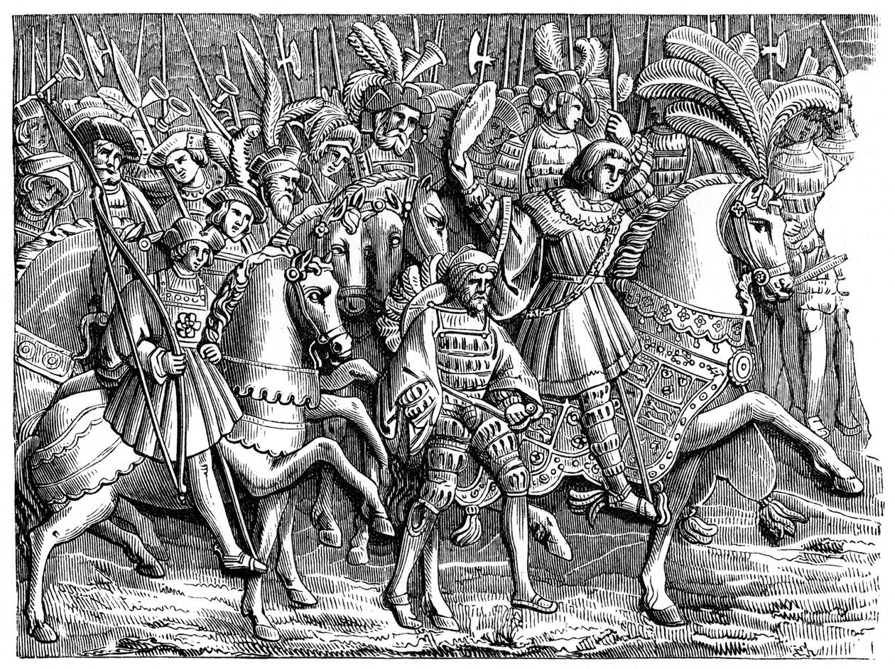 Henry VIII in the Field of the Cloth of Gold, 1520, 1870 av Unbekannt