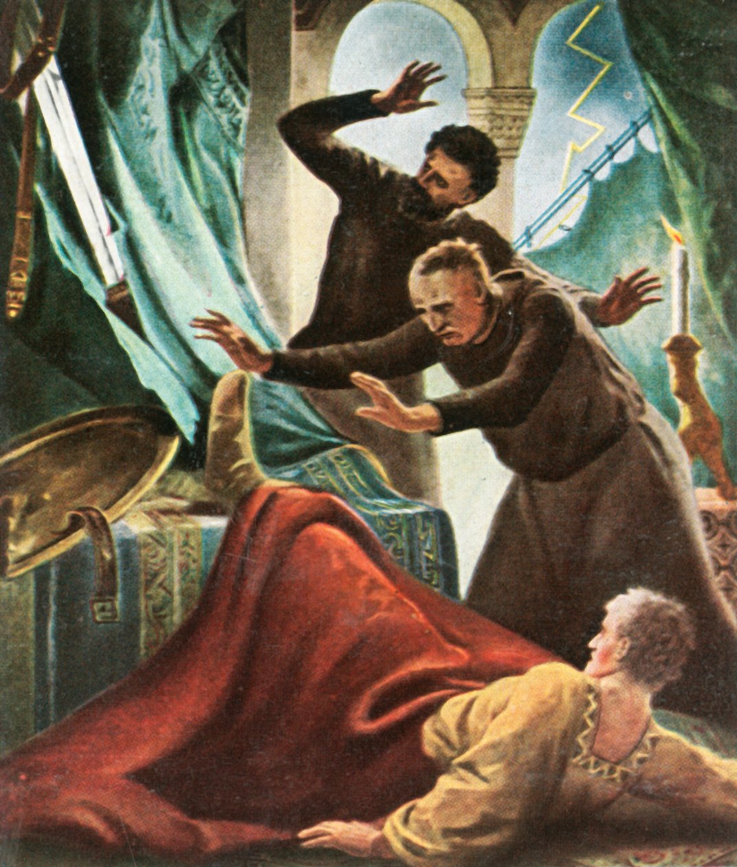 Henry V blir truffet av lynet i keiserhuset i Goslar, 1936. av Unbekannt