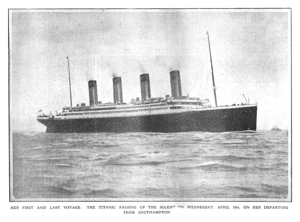 Hennes første og siste reise: Titanic Passing up the Solent onsdag 10. april..., 1912. av Unbekannt