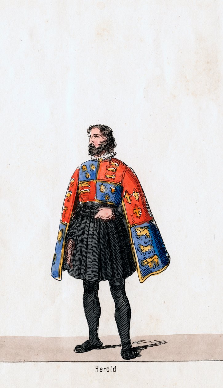 Herald, kostymedesign for Shakespeares skuespill, Henry VIII, 1800-tallet av Unbekannt