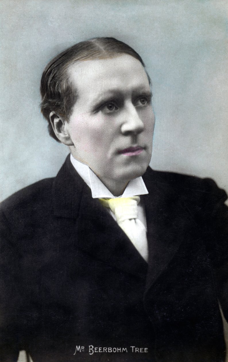 Herbert Beerbohm Tree 1852-1917, engelsk skuespiller og teatersjef, tidlig på 1900-tallet av Unbekannt