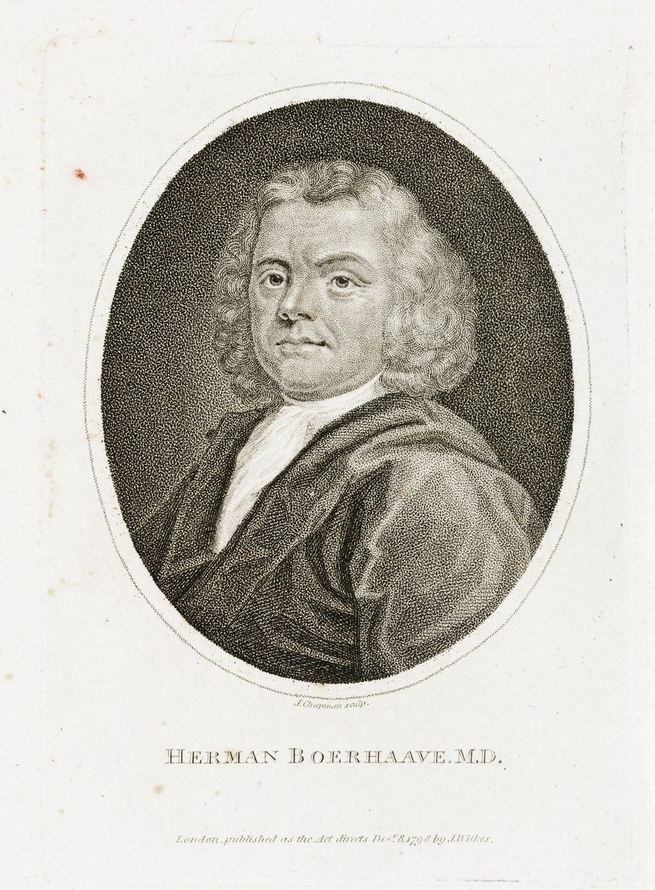 Herman Boerhaave , nederlandsk lege, kjemiker og botaniker, tidlig på 1700-tallet av Unbekannt