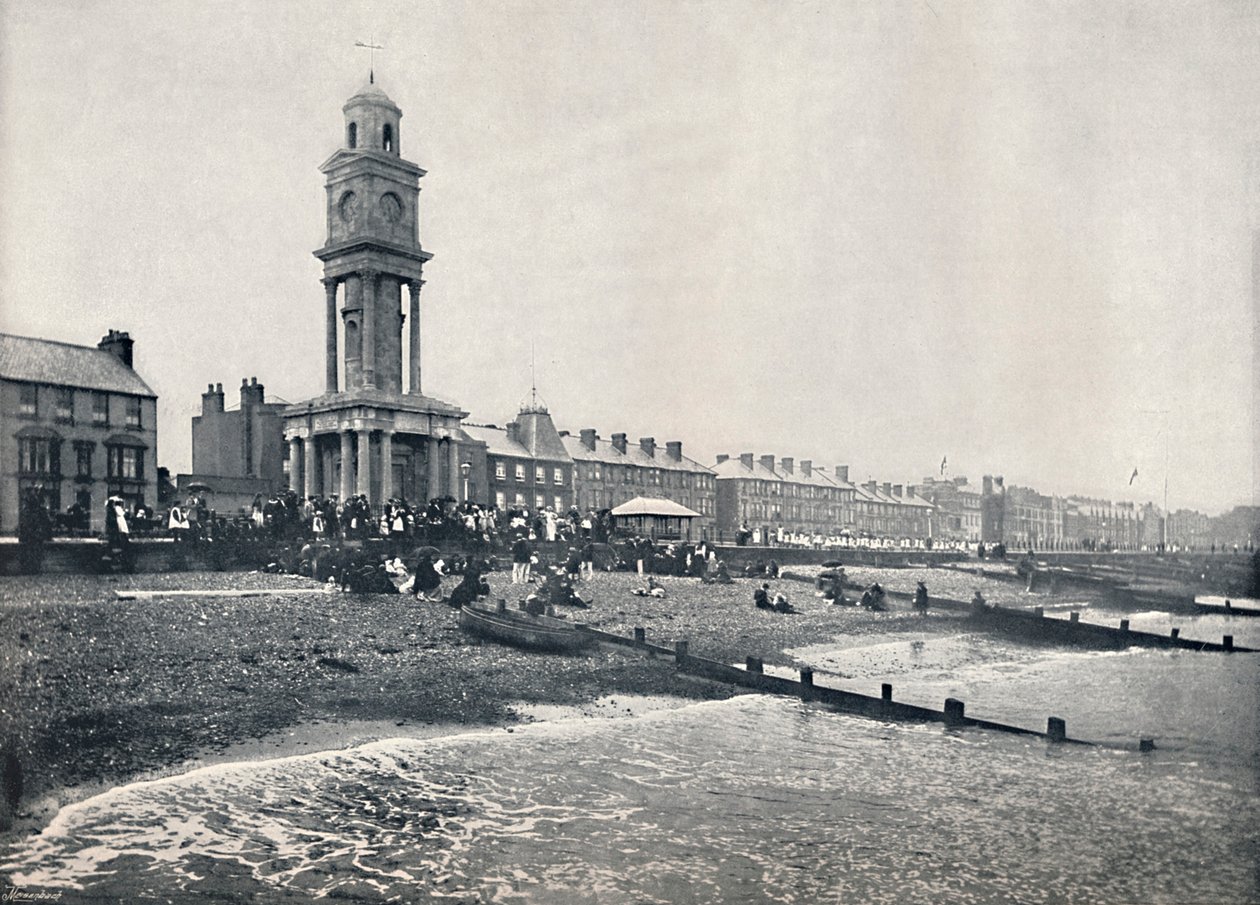 Herne Bay - Fronten, viser klokketårnet, 1895 av Unbekannt