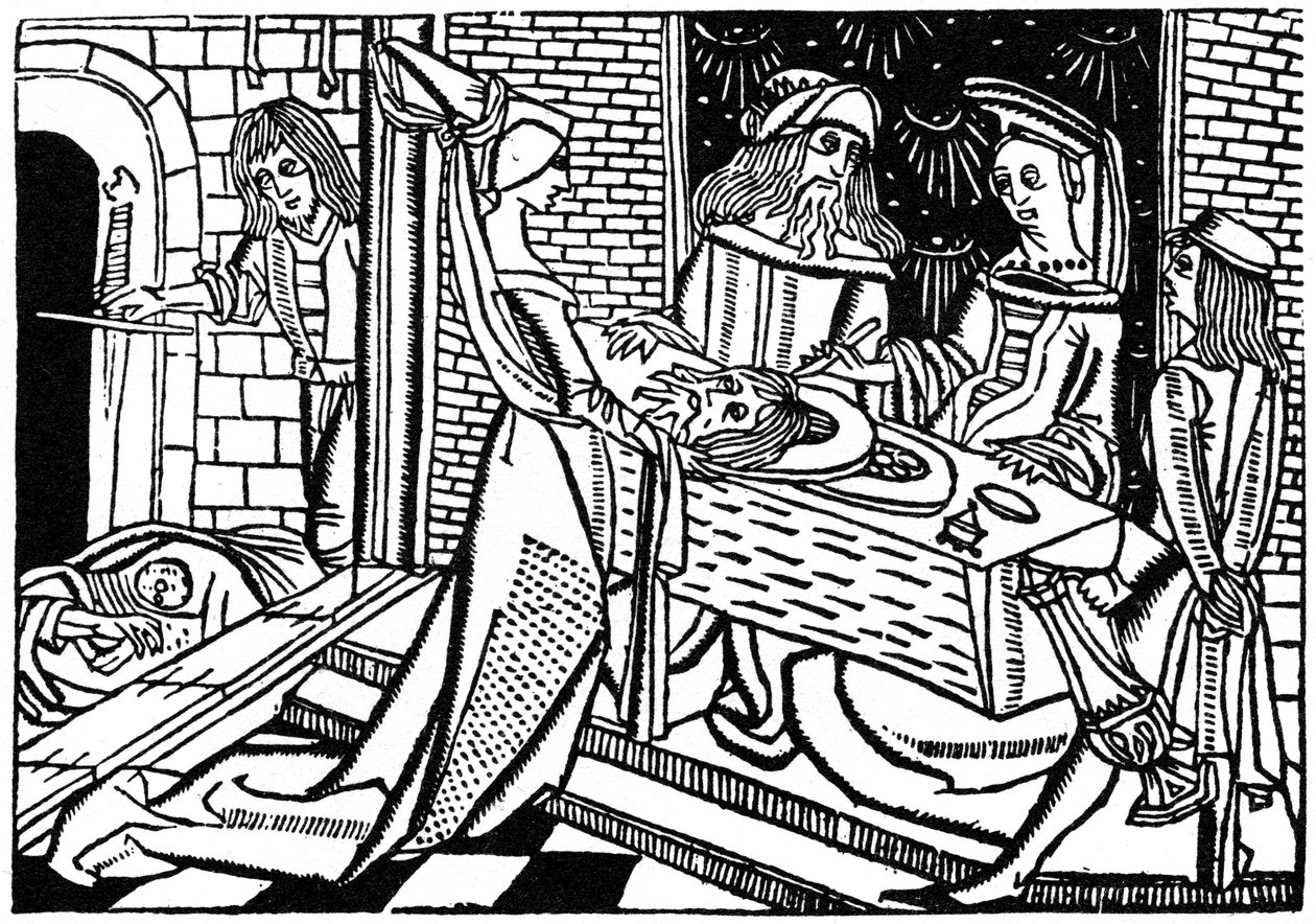 Herodias med hodet til døperen Johannes, 1488 1964 av Unbekannt
