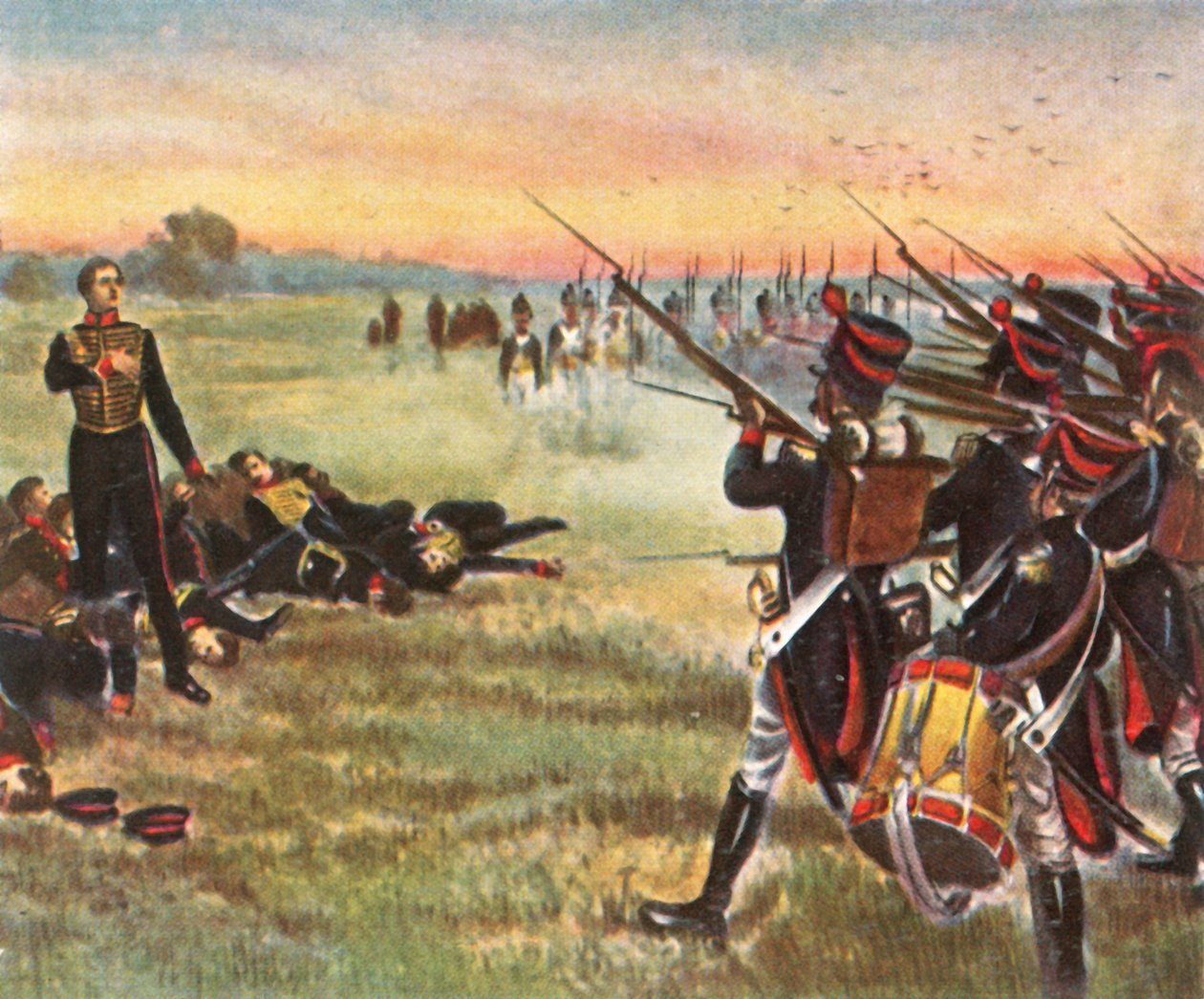 Heroisk død av Schills elleve offiserer, 16. september 1809, 1936. av Unbekannt