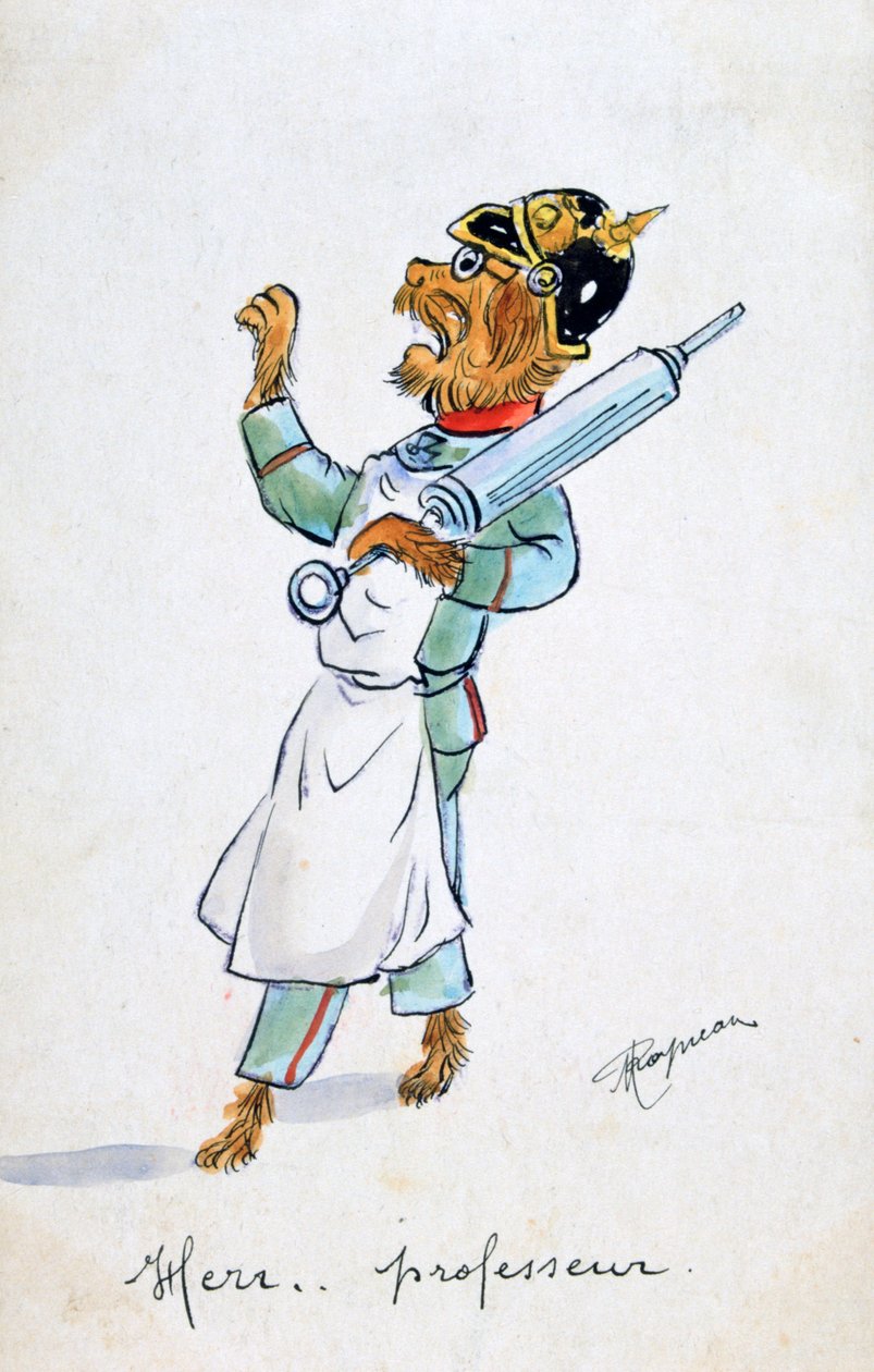 Herr professor, vintage fransk postkort, c1900 av Unbekannt