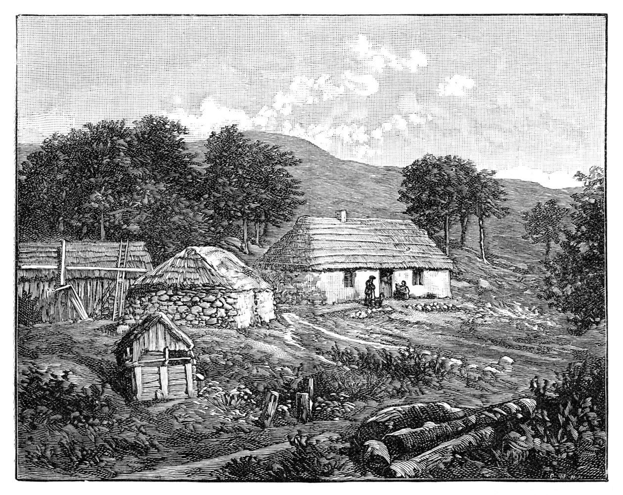 Høylandshytter i Lochaber, Skottland, 1900 av Unbekannt