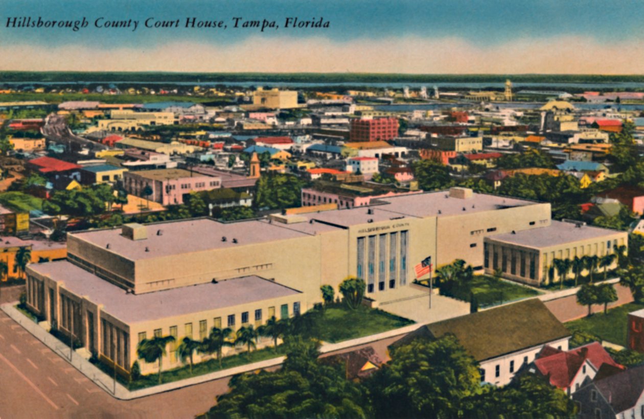 Hillsborough County Court House, Tampa, Florida, ca. 1940-tallet av Unbekannt