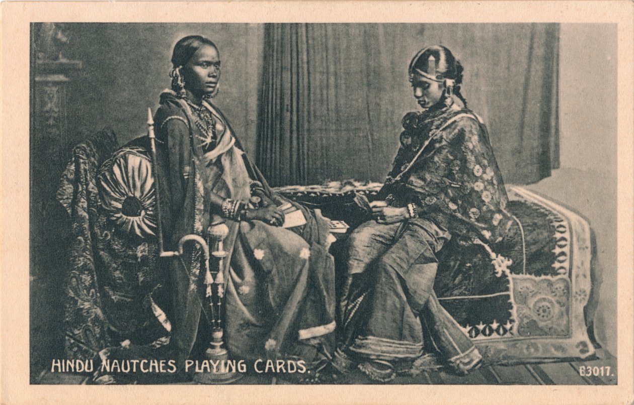 Hindu Nautches-spillekort, c1910 av Unbekannt