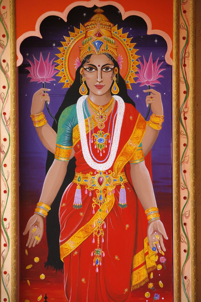 Hindu-gudinnen Laxmi, London, Storbritannia av Unbekannt