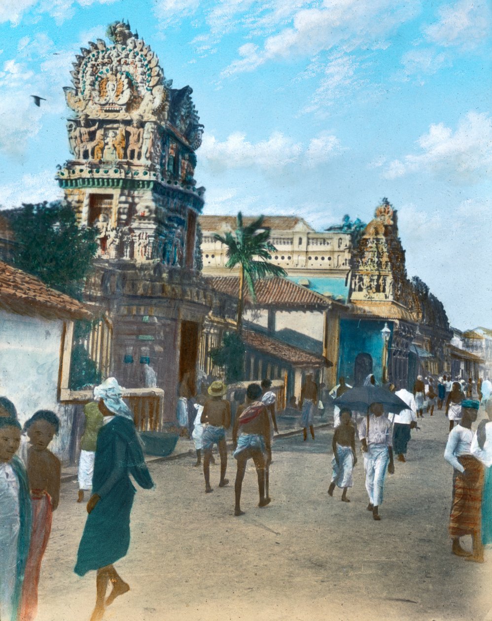 Hinduistisk tempel i Pettah, Colombo, Ceylon av Unbekannt