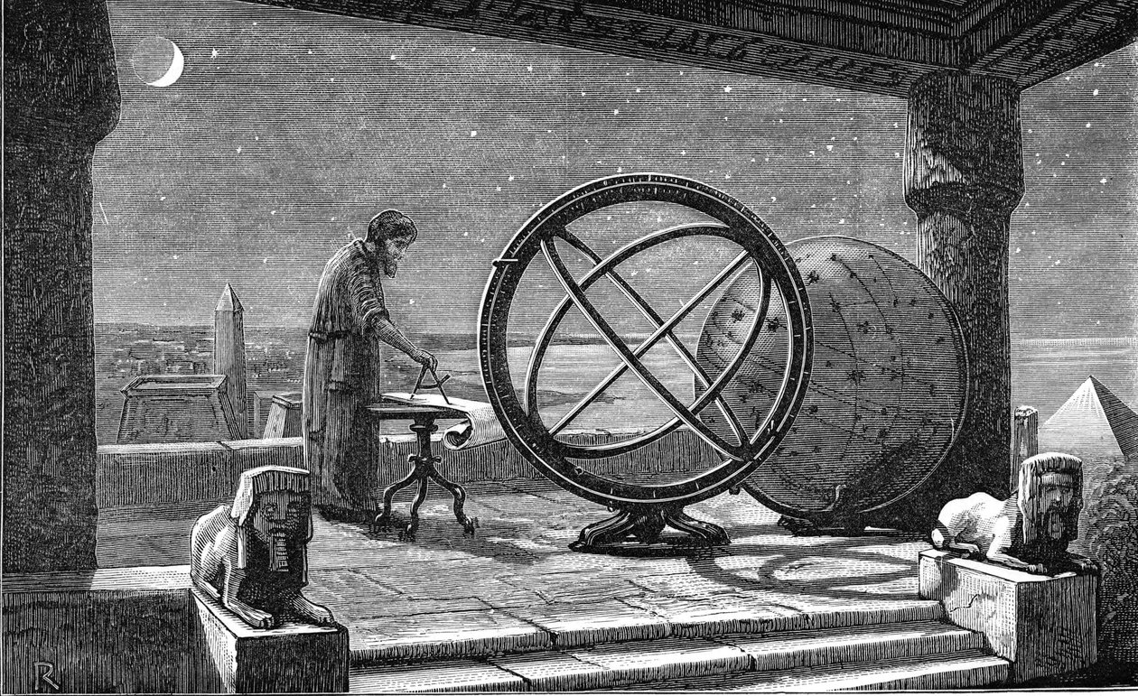 Hipparchus, eldgammel gresk astronom, 2. århundre f.Kr. c1880 av Unbekannt