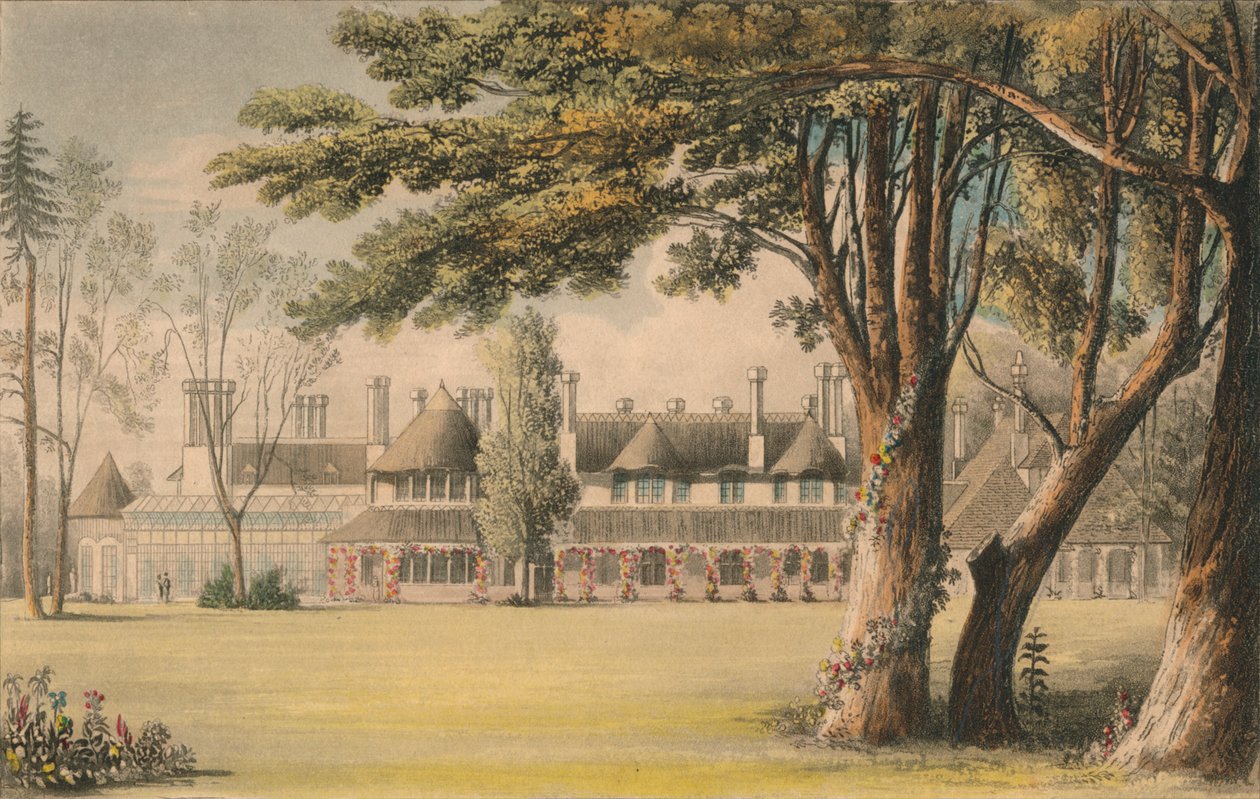 His Majestys Cottage, sett fra plenen, 1823. av Unbekannt
