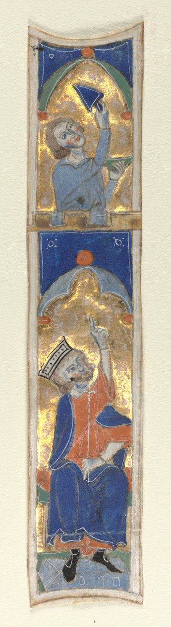 Historikert initial I utskåret fra en bibel, 1200-tallet. av Unbekannt