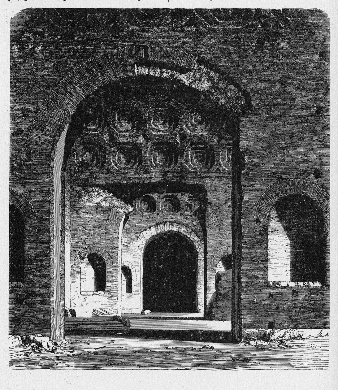 Historien om det gamle Roma. Aula Palatina er en romersk palassbasilika som ble bygget av keiser Konstantin (306–337 e.Kr.) på begynnelsen av 400-tallet. av Unbekannt