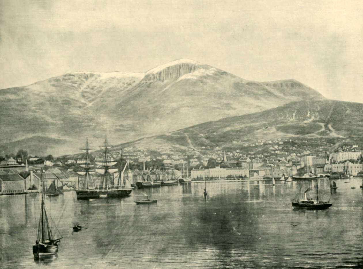 Hobart, fra bukten, 1901. av Unbekannt