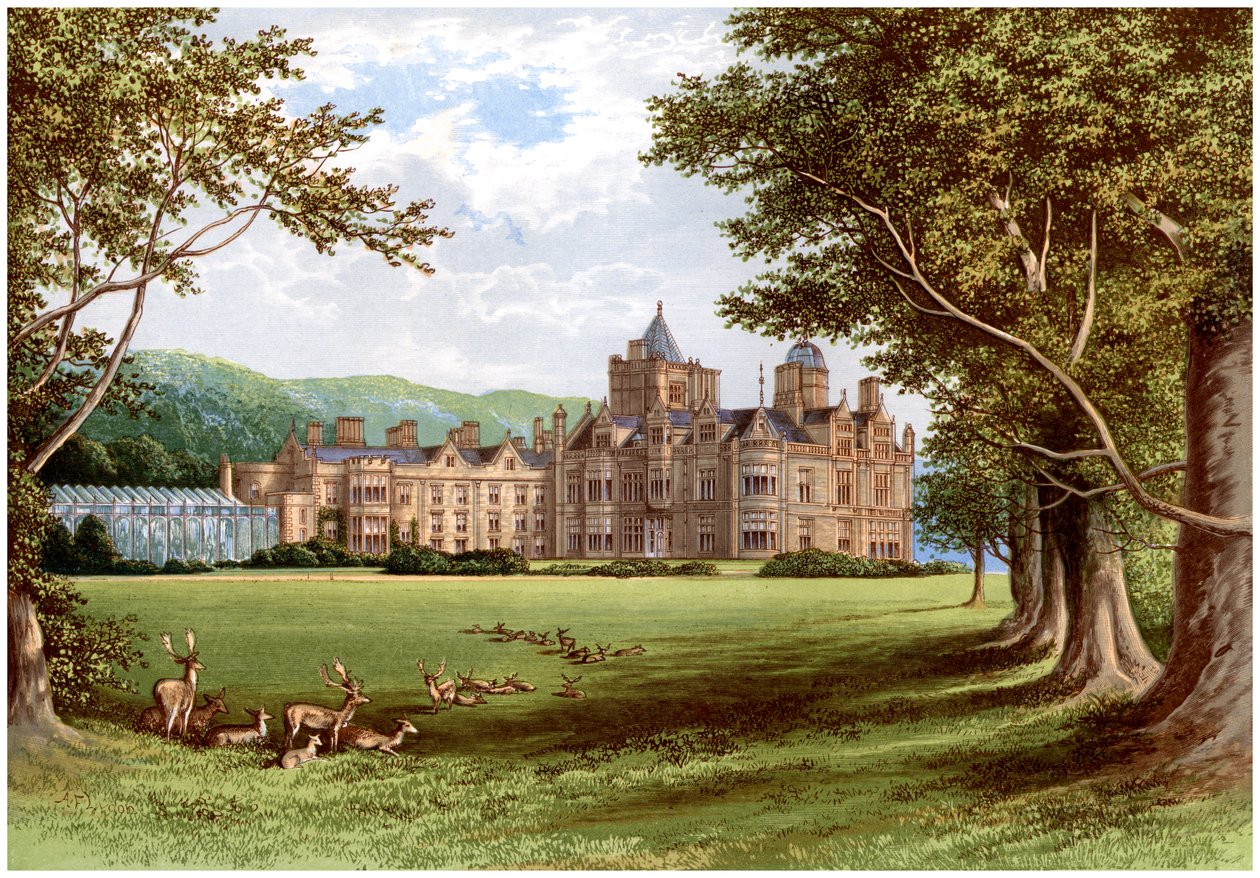 Holker Hall, Cumbria, hjemmet til hertugen av Devonshire, c1880 av Unbekannt