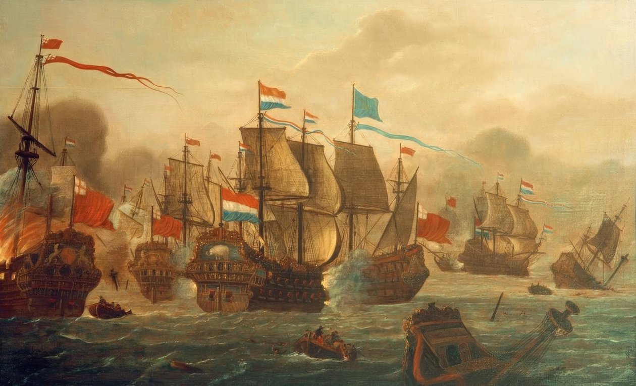 Nederlandsk-engelsk sjøslag av Unbekannt