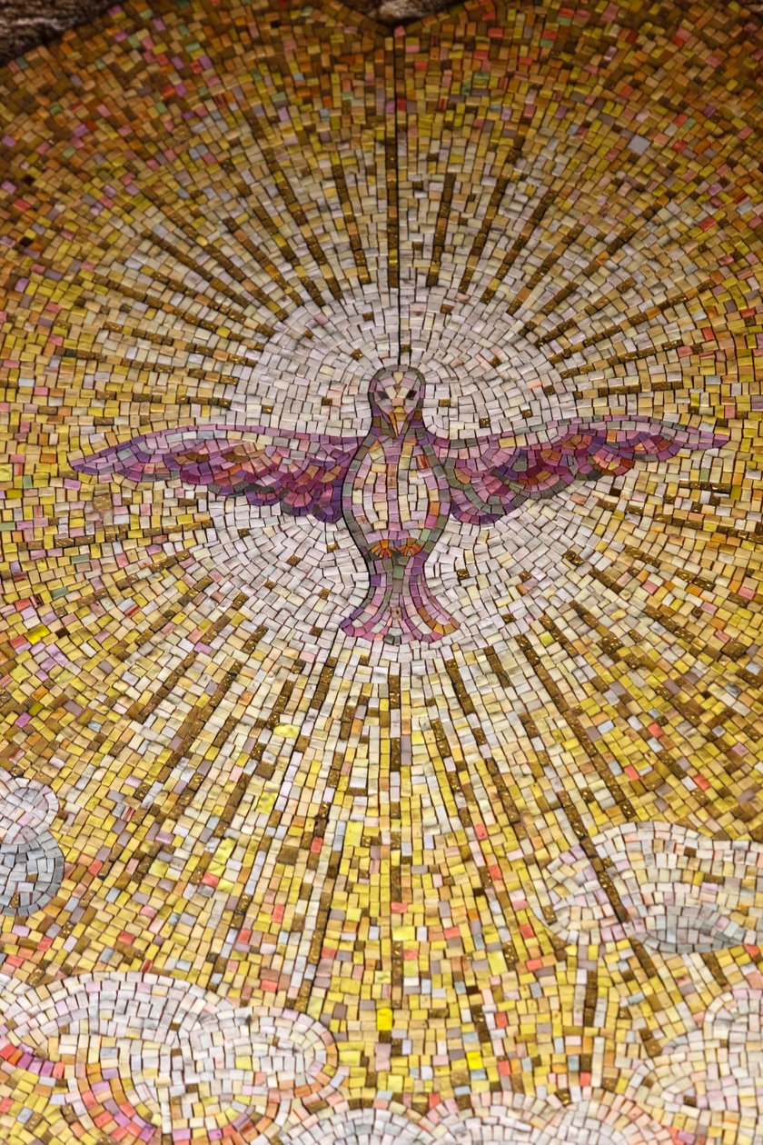 Hellig ånds symbolmosaikk i Sacro Cuore di Gesu kirke, Gallipoli, Italia av Unbekannt