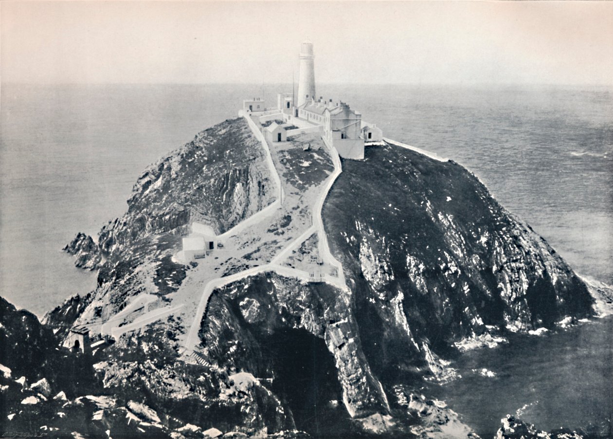 Holyhead - The South Stack, fyrtårn, 1895 av Unbekannt