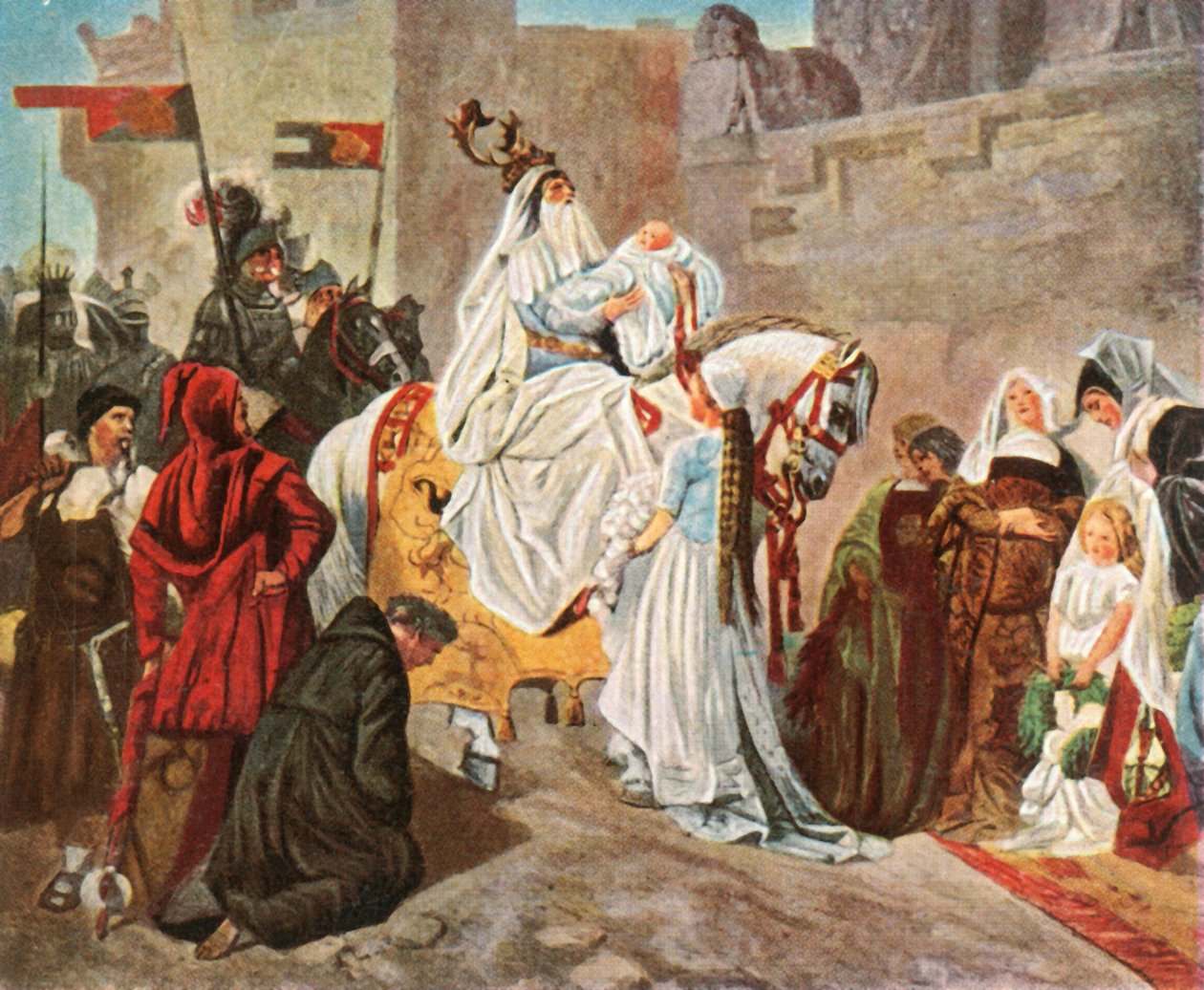 Hjemkomst til Eberhard av Württemberg etter slaget ved Döffingen, 1388, 1936. av Unbekannt