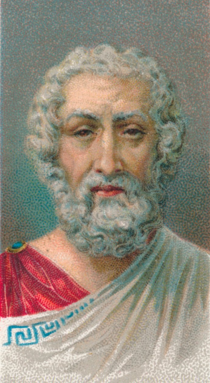 Homer, 1.-2. århundre, romersk poet, fra Baiae, Campania, Italia, 1924 av Unbekannt