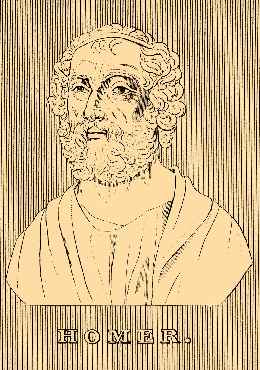 Homer, c800-701 f.Kr., 1830. av Unbekannt