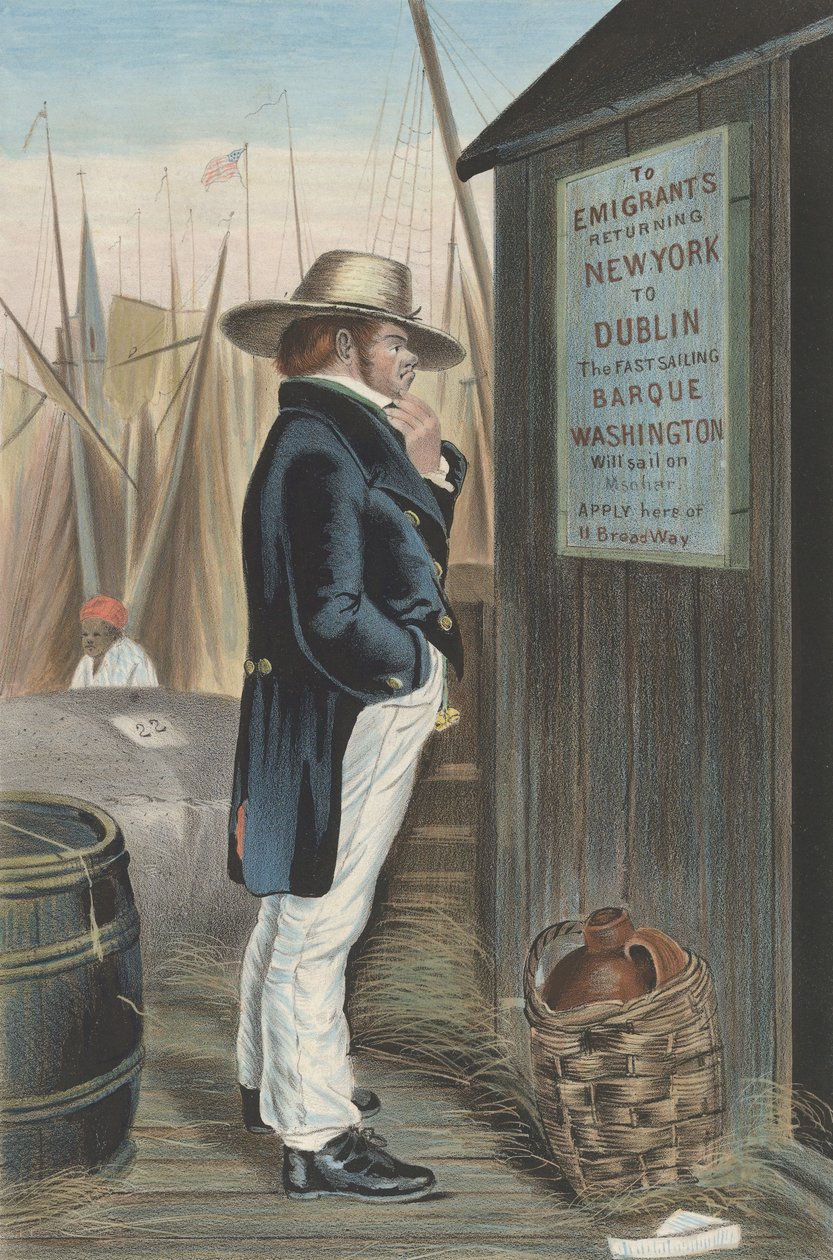 Hjemover til New York, ca. 1860. av Unbekannt