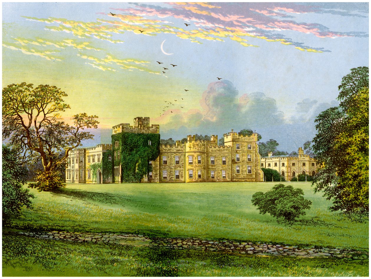 Hornby Castle, Yorkshire, hjemmet til hertugen av Leeds, c1880. av Unbekannt