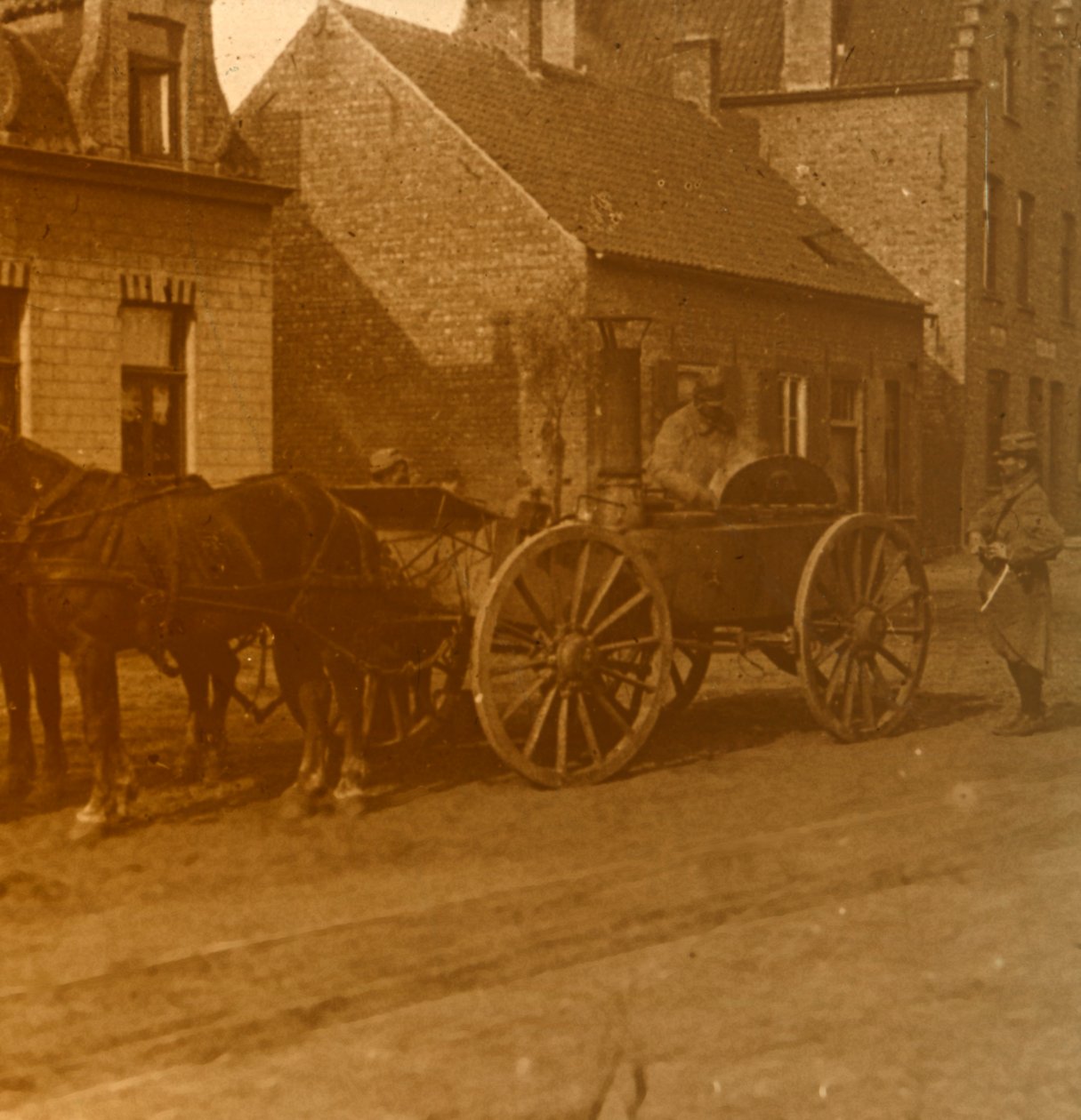 Hestetrukket kjøkken, c1914-c1918 av Unbekannt
