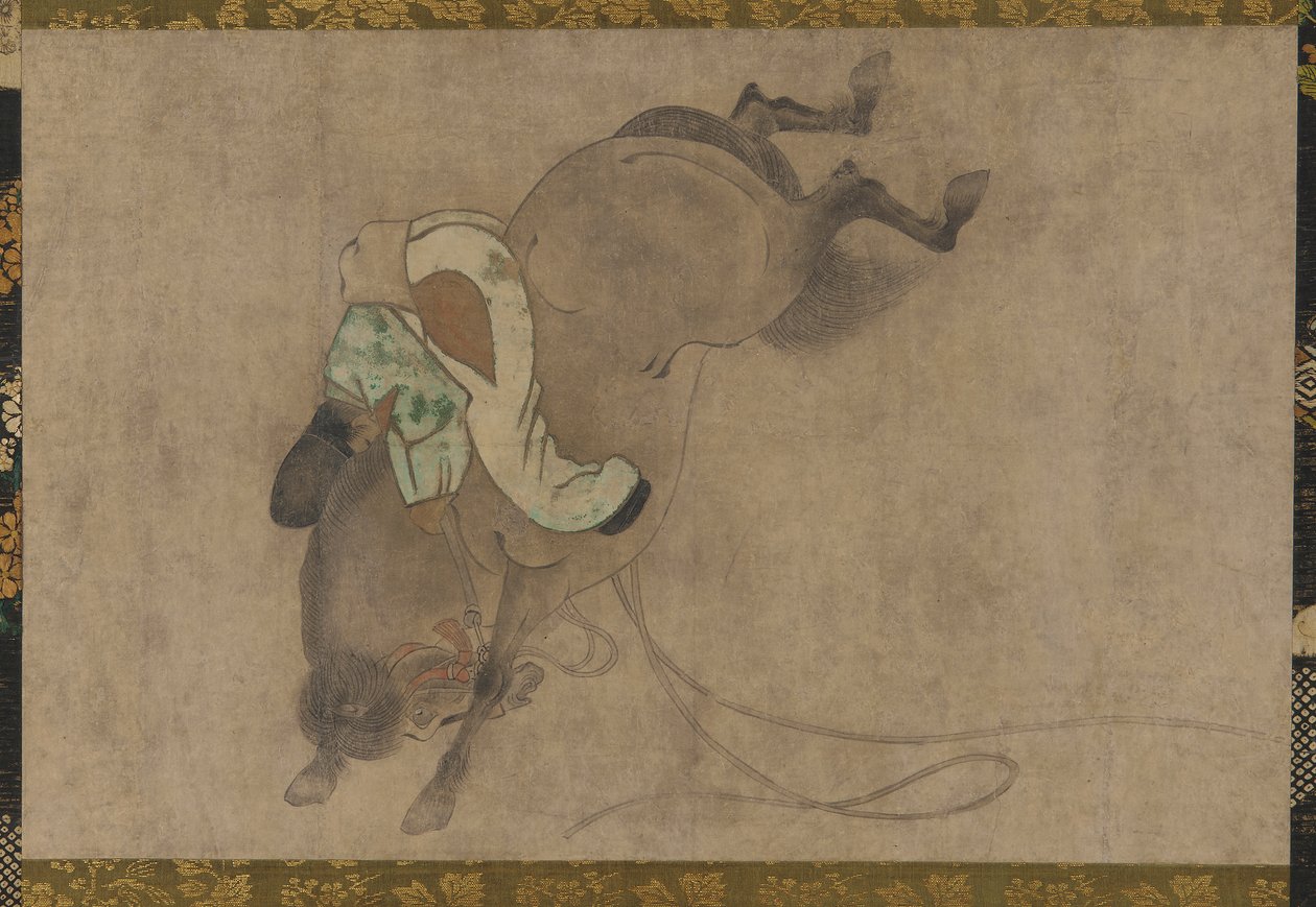 Hest og rytter, Momoyama-perioden, 1568-1615. av Unbekannt
