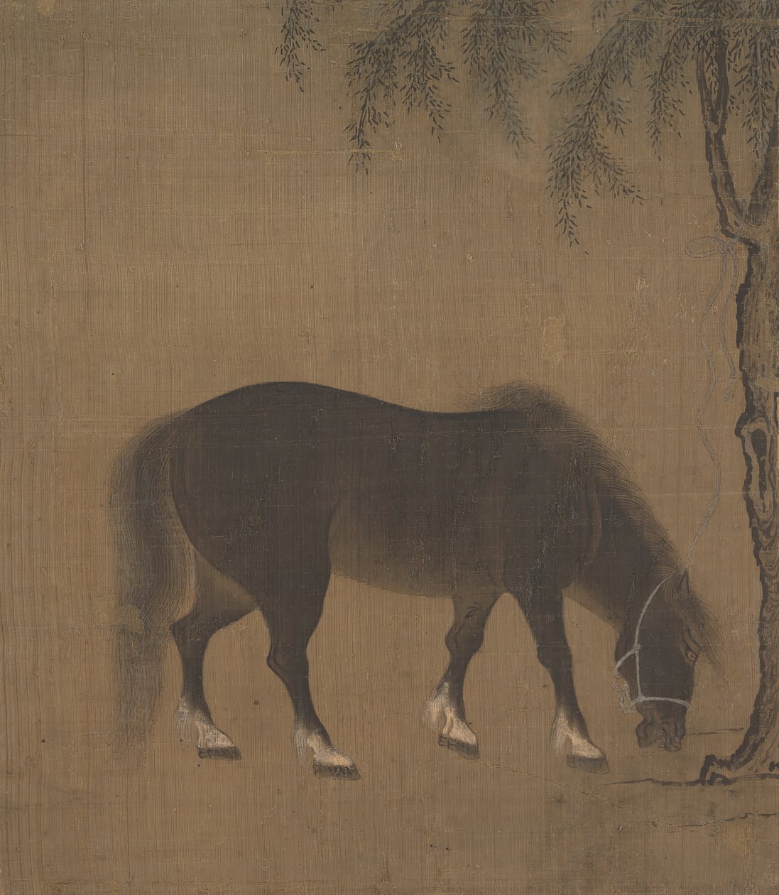 Hest og piletre, tidlig på 1400-tallet. av Unbekannt