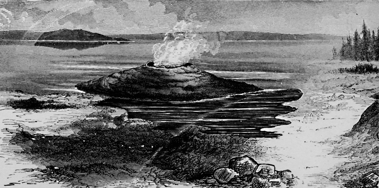 Hot Spring Cone, 1872, 1883 av Unbekannt