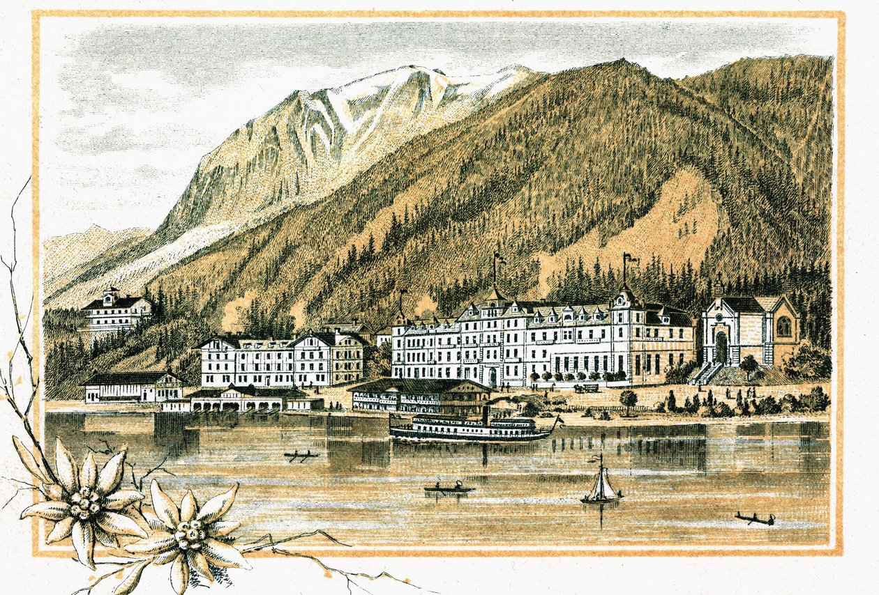 Hotel Scholastika langs Achensee Achen Tyrol Østerrike rundt 1900 av Unbekannt