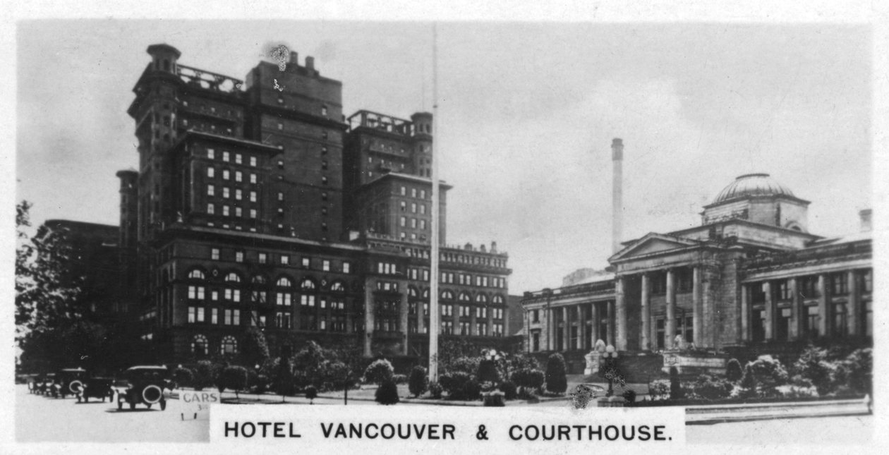 Hotel Vancouver and Courthouse, Canada, ca 1920-tallet av Unbekannt