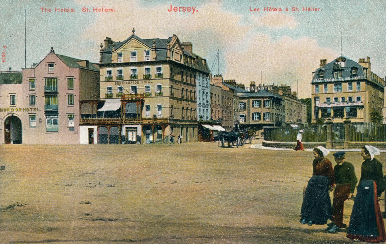 Hoteller i St. Helier, Jersey, c1907 av Unbekannt