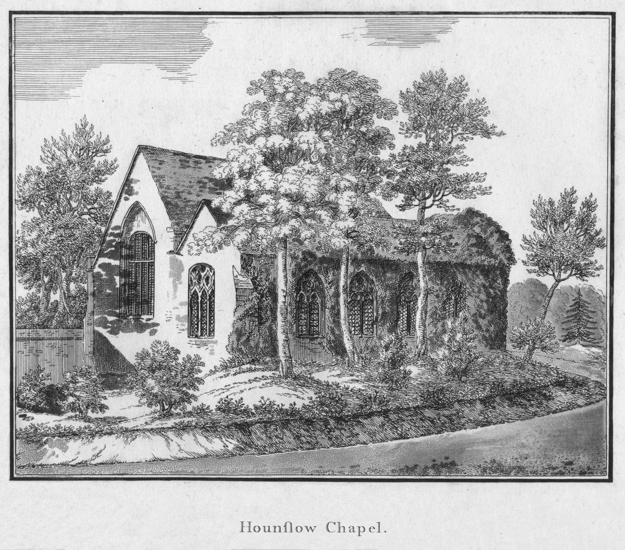 Hounslow kapell, c1792 av Unbekannt