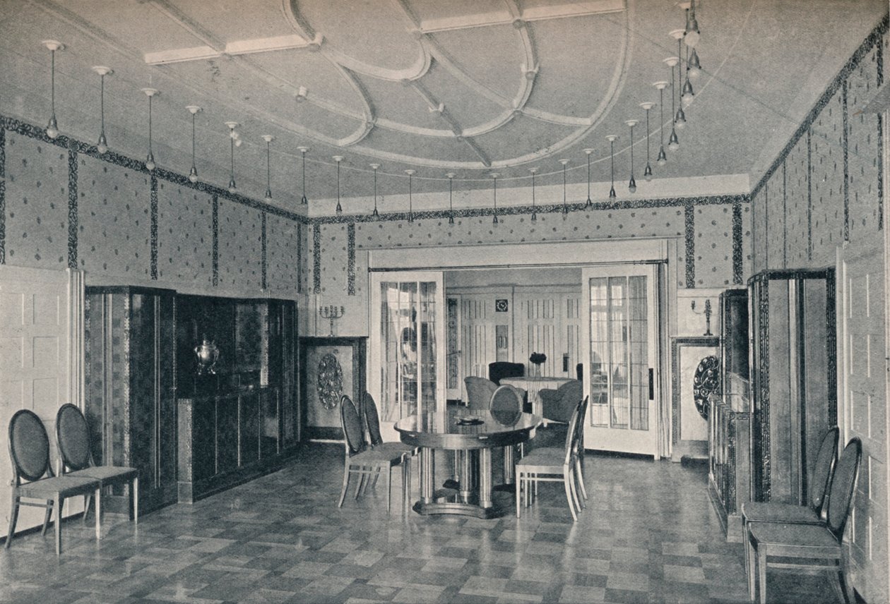 Hus nær Bielefeld, spisestuen, c1912 av Unbekannt