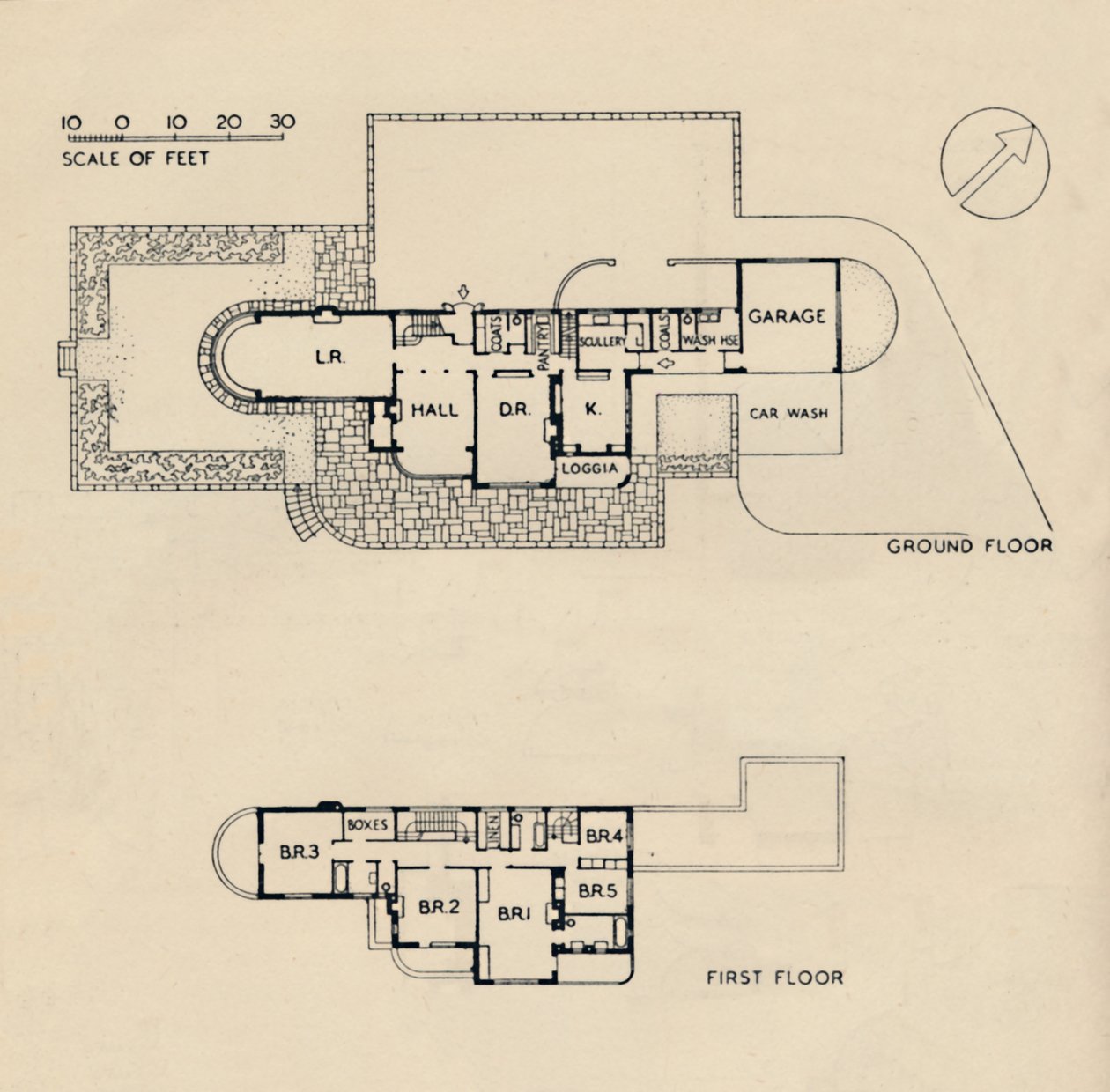 House at Burn Bridge av The Late John Procter, F.R.I.B.A., 1942 av Unbekannt