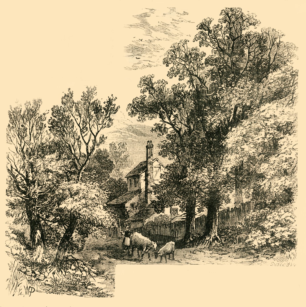 Hus på Craven Hill i 1760, c1876. av Unbekannt