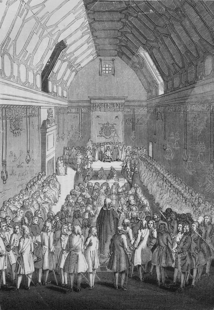 House of Lords på George IIs tid, 1845 av Unbekannt