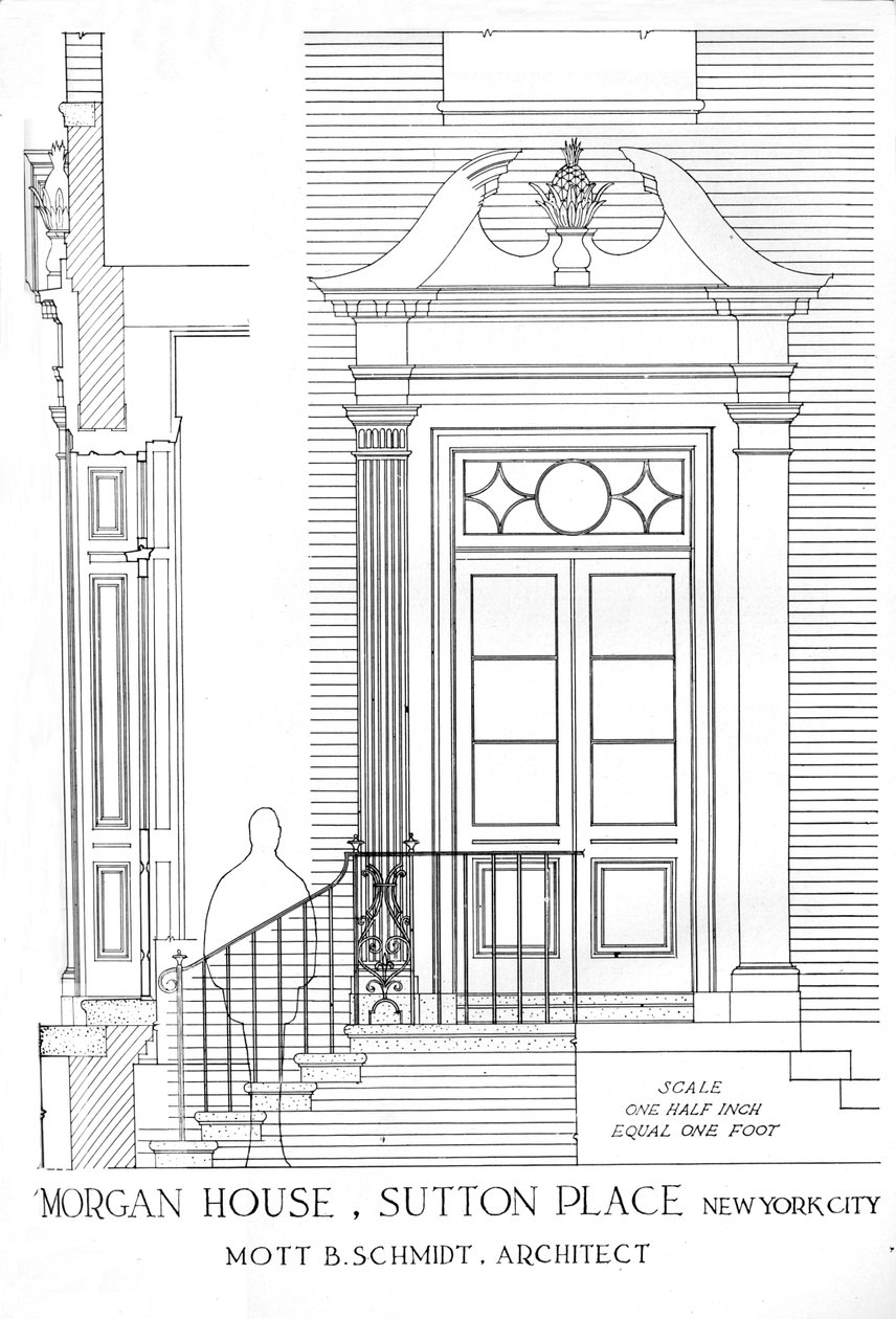 House of Miss Anne Morgan, Sutton Place, New York City, 1924 av Unbekannt
