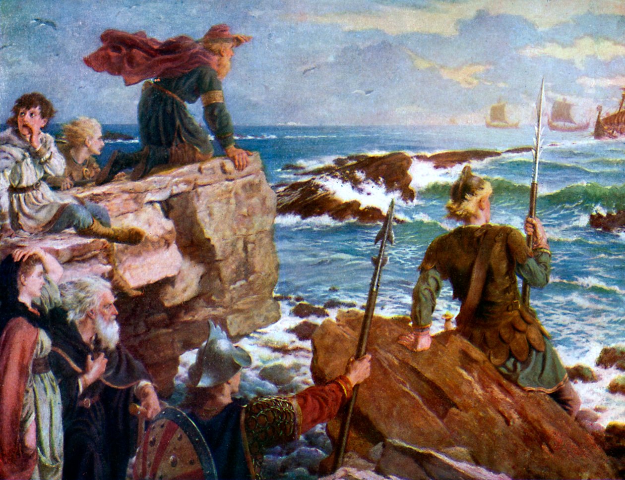 Hvordan danskene kom opp kanalen for tusen år siden, 1925 av Unbekannt