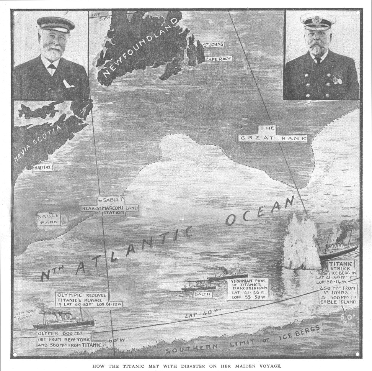 Hvordan Titanic møtte Disaster på hennes jomfrureise, 20. april 1912. av Unbekannt
