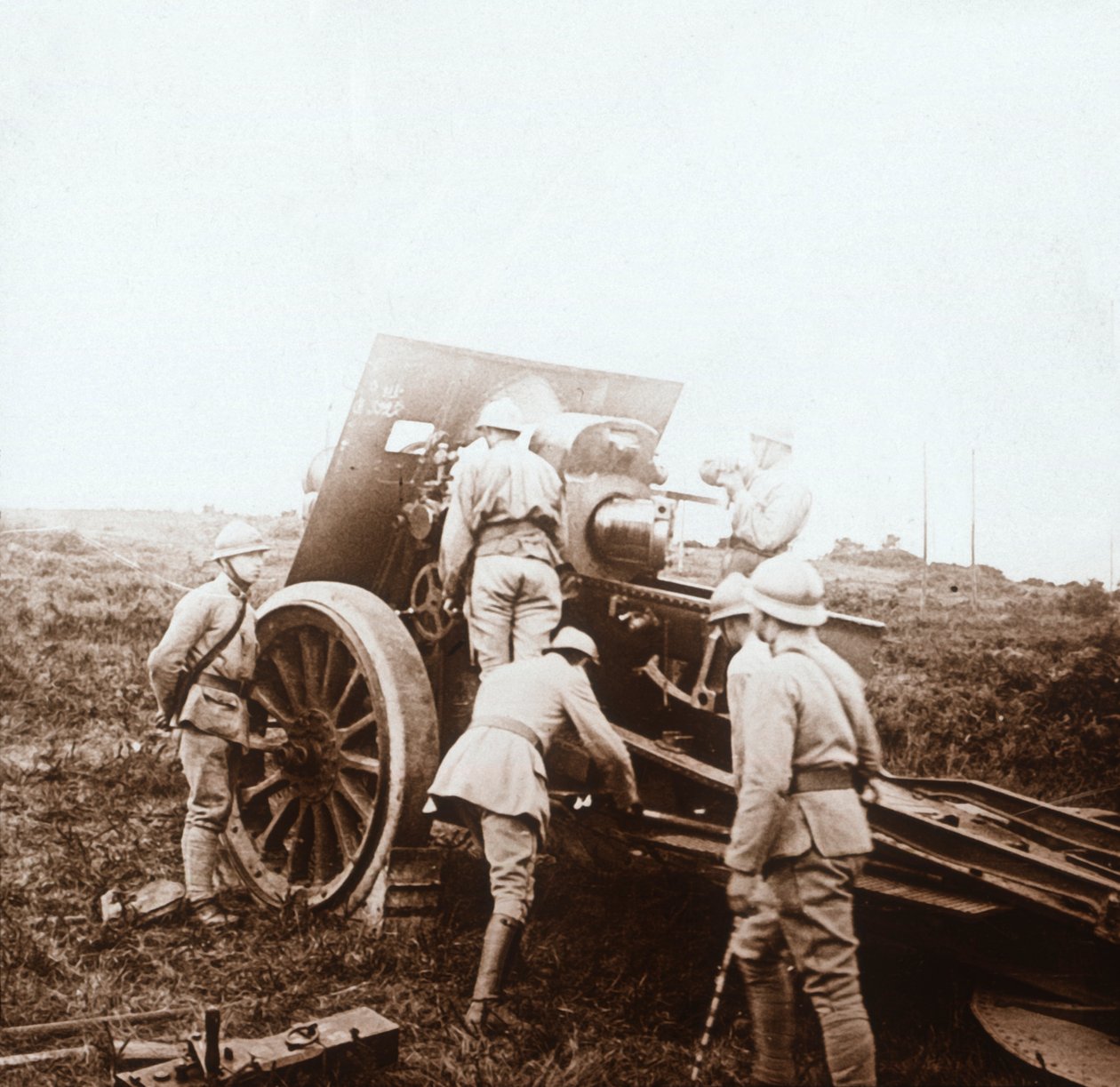 Haubits batteri, c1914-c1918 av Unbekannt
