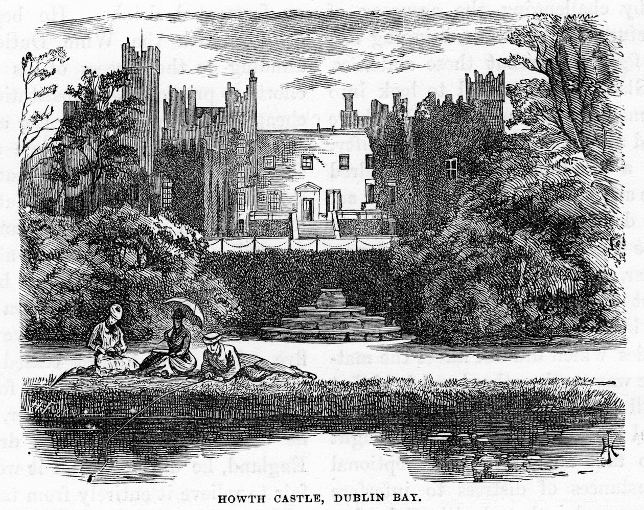 Howth Castle, Dublin Bay, 1800-tallet av Unbekannt